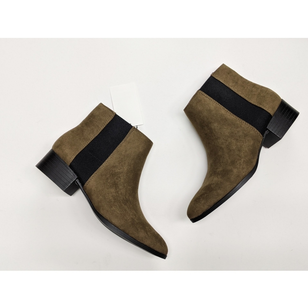 H&M Faux Suede Chelsea Ankle Boots With Elastic Side Panels Women's Size 6 - Picture 3 of 14